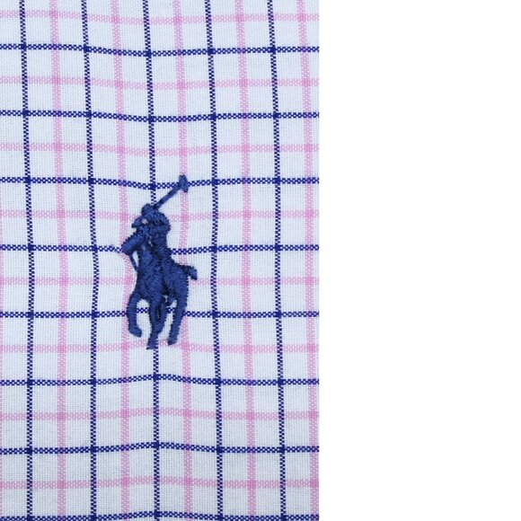 Polo Ralph Lauren Other - POLO RALPH LAUREN REGULAR FIT 100% COTTON SHIRT NAVY/PINK/WHITE Sz 16 1/2 | L